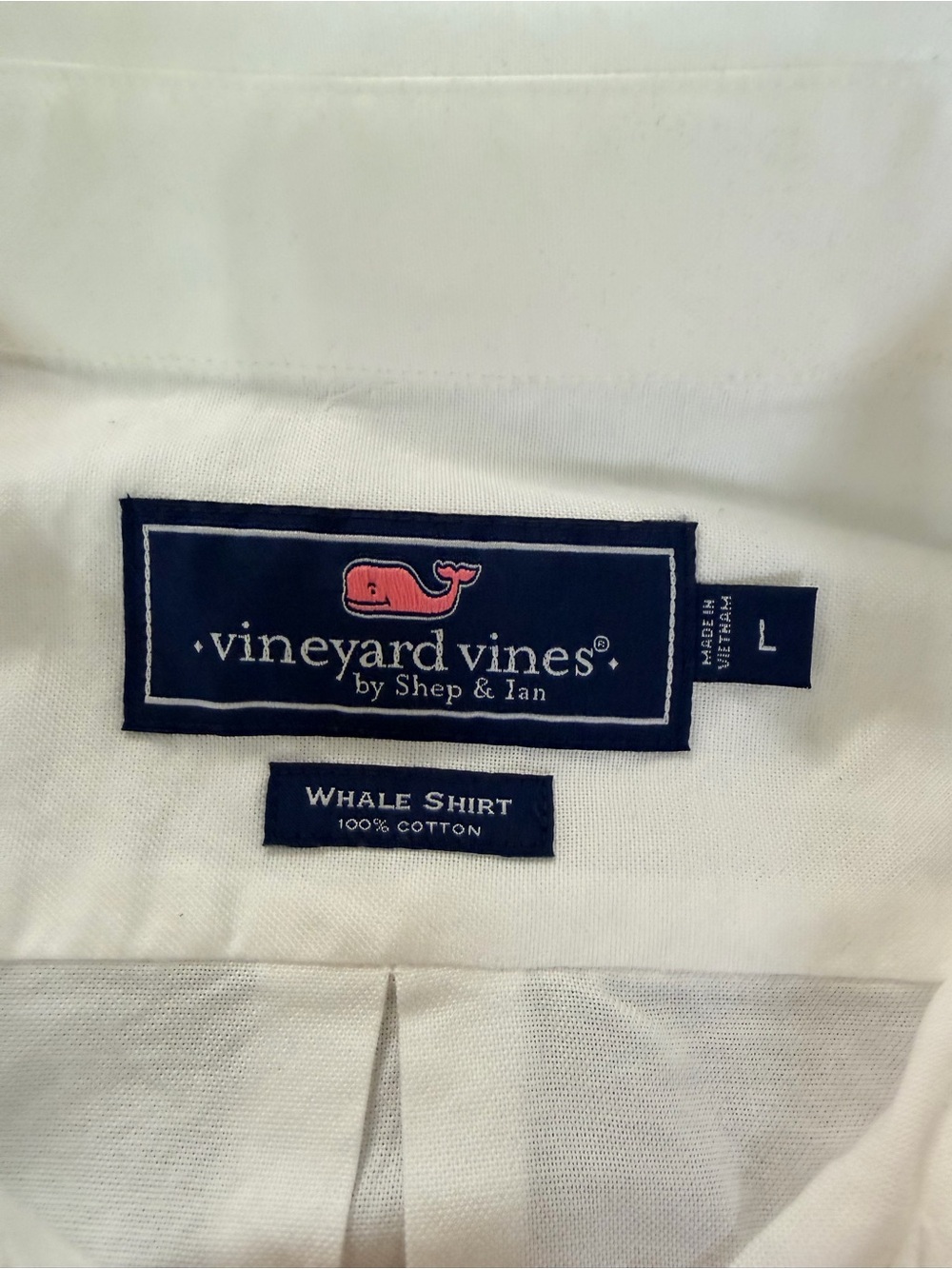 Vineyard Vines White Oxford Men's Button-Down Shirt/ Classic/ Whale Logo- Large - Picture 4 of 10
